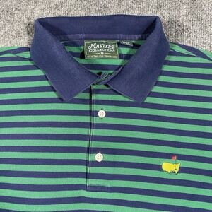Masters Collection Striped 60s Mercerized Cotton Golf Polo Shirt Mens M *BLEMISH